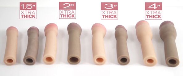 Приставки с различни размери, лесно и бързо променящи размерите на пениса